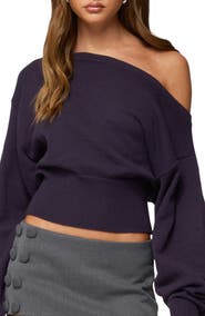 EDIKTED Ravenna One-Shoulder Sweater