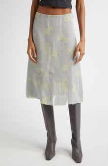 Acne Studios Iranee Floral Georgette Skirt