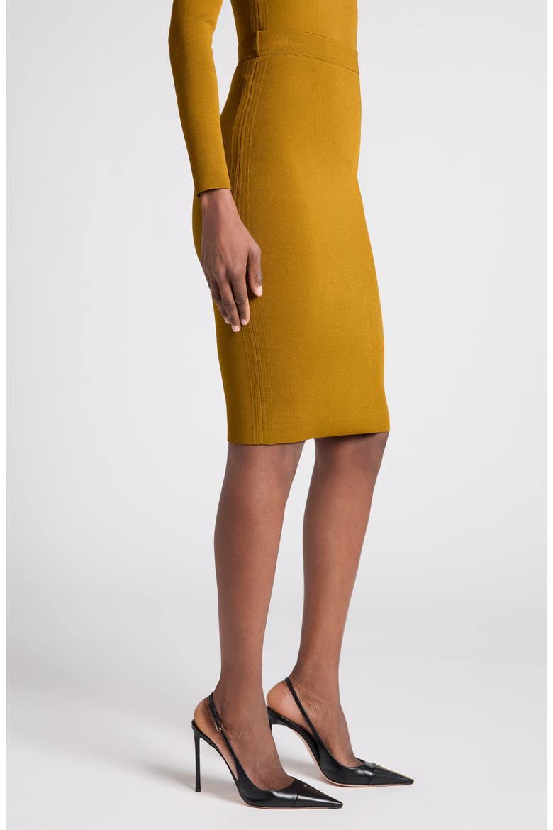 Tech Viscose Blend Pencil Skirt, Alternate, color, OLIVINE GREEN