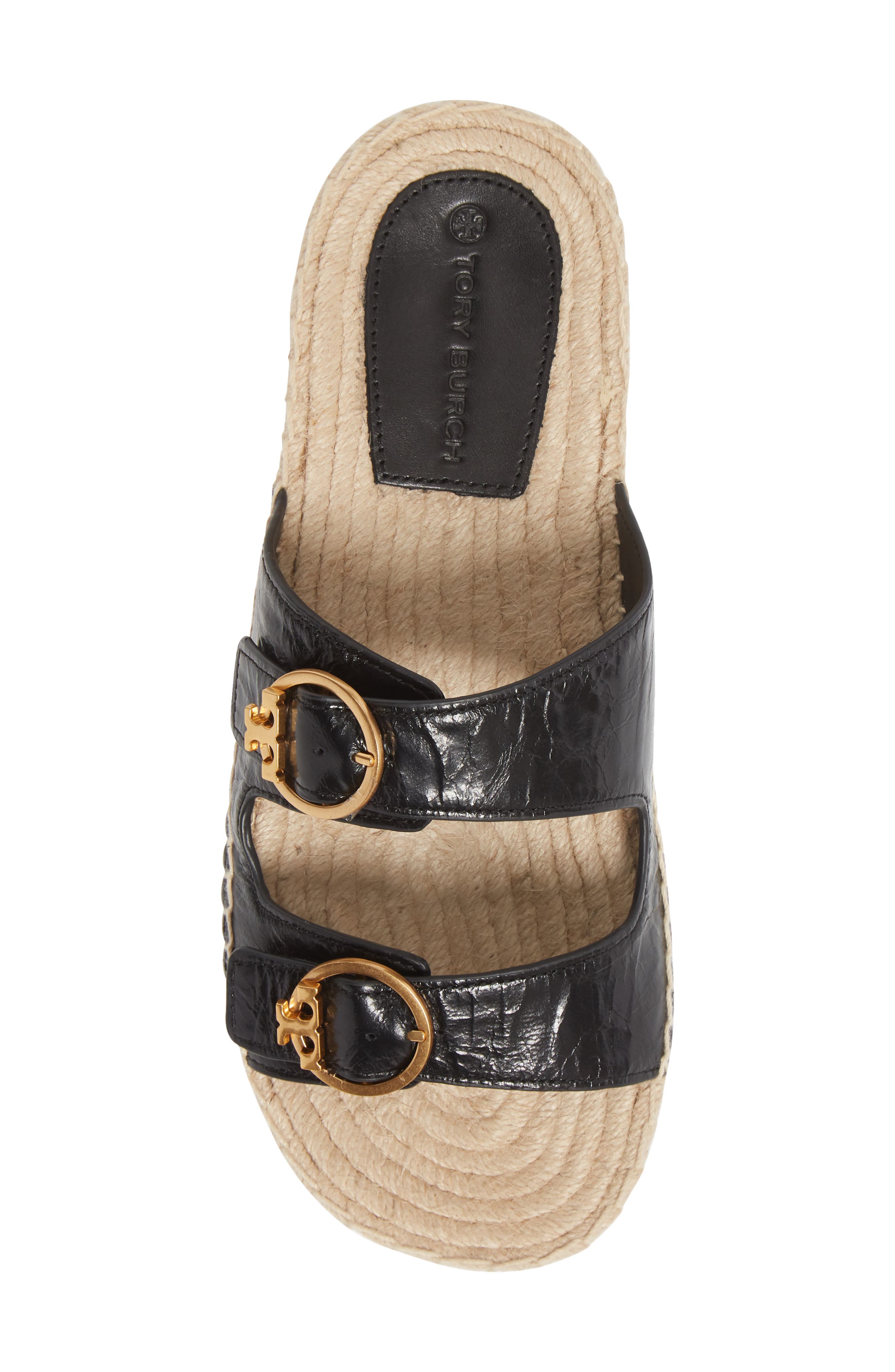 Tory Burch Selby Two-Band Espadrille Slide Sandal, Alternate, color, 