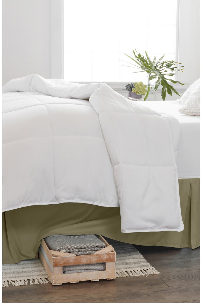 Premium Pleated Dust Ruffle Bed Skirt, Main, color, SAGE