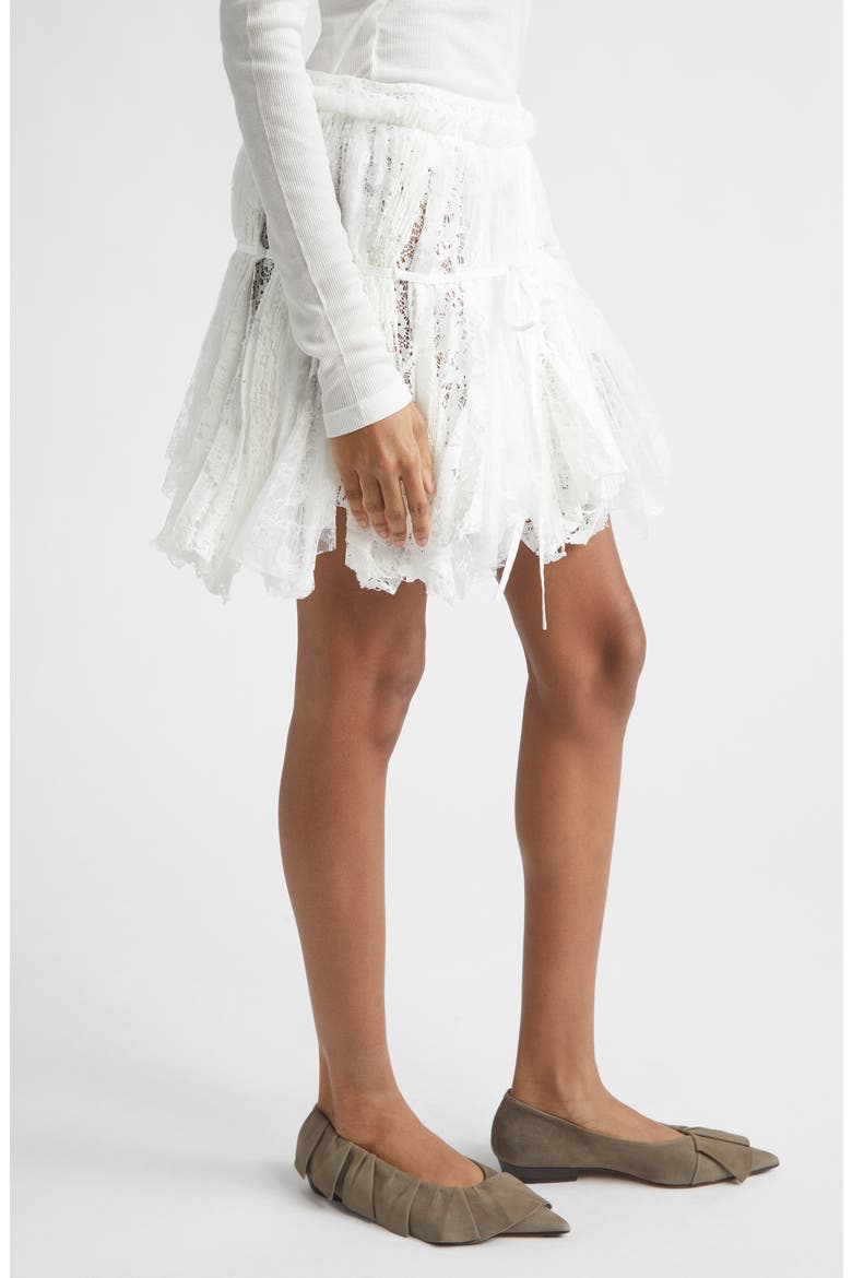 Curtain Lace Miniskirt, Alternate, color, WHITE