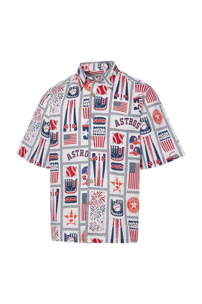 Men's Reyn Spooner White Houston Astros Americana Button-Up Shirt, Alternate, color, White