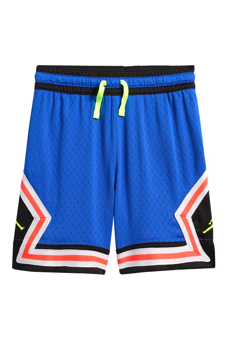 Kids' Dri-FIT Sport Diamond Mesh Basketball Shorts, Main, color, GAME ROYAL/ BLACK