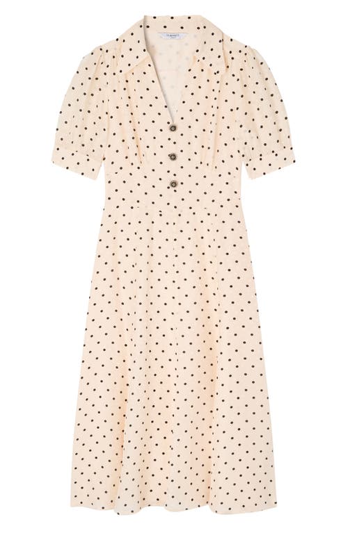 Lk Bennett Sophie Polka Dot Dress In Cream
