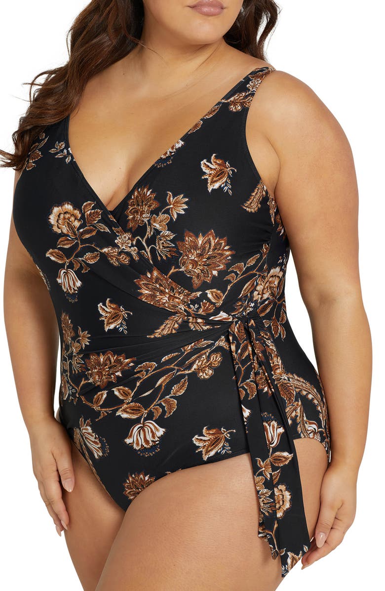 Artesands Chantique Hayes Underwire One-Piece Swimsuit, Alternate, color, Black