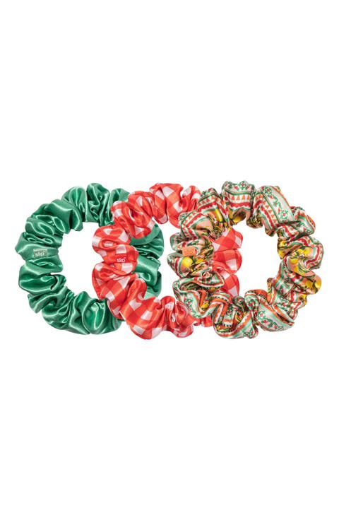 3-Pack Large Silk Scrunchie Set