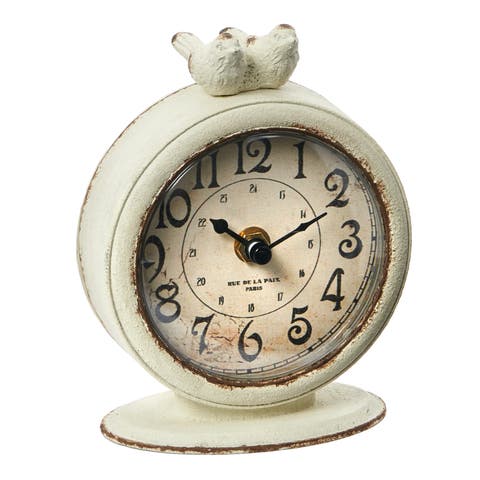 Decorative Mantel Clock with Bird