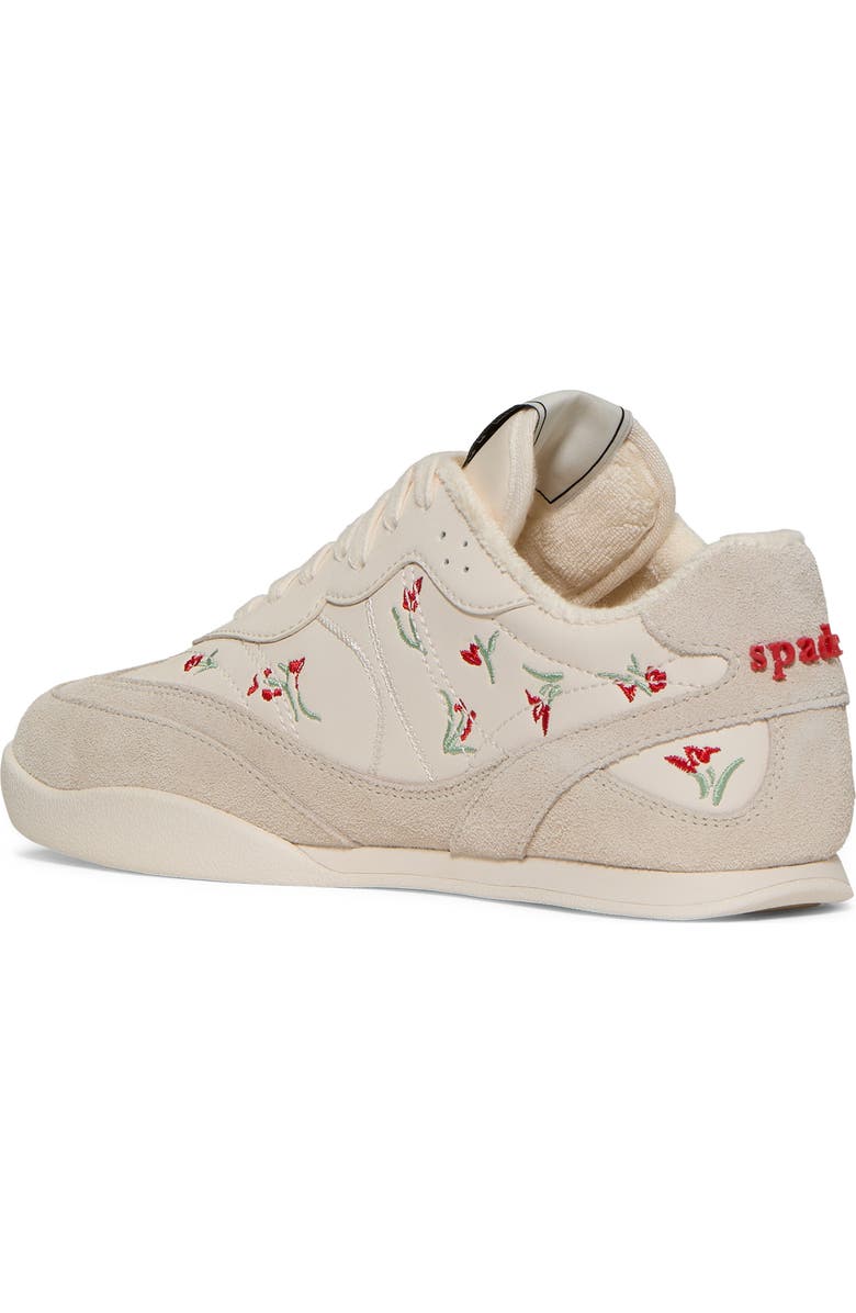 Kate Spade New York floral embroidered sneaker, Alternate, color, Cream/ Barberry