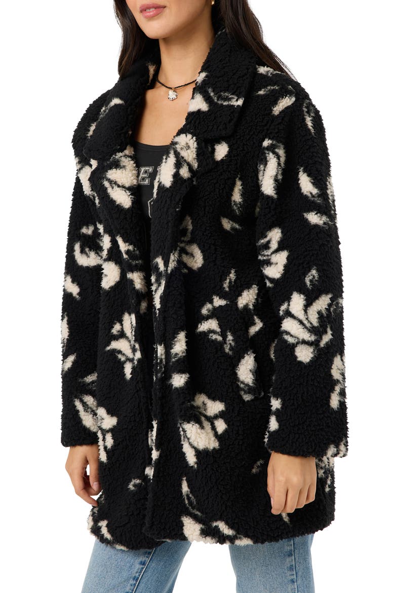 Harper High Pile Fleece Jacket, Alternate, color, BLACK