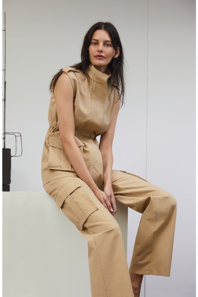Cotton Utility Vest, Alternate, color, TAN TRAVERTINE