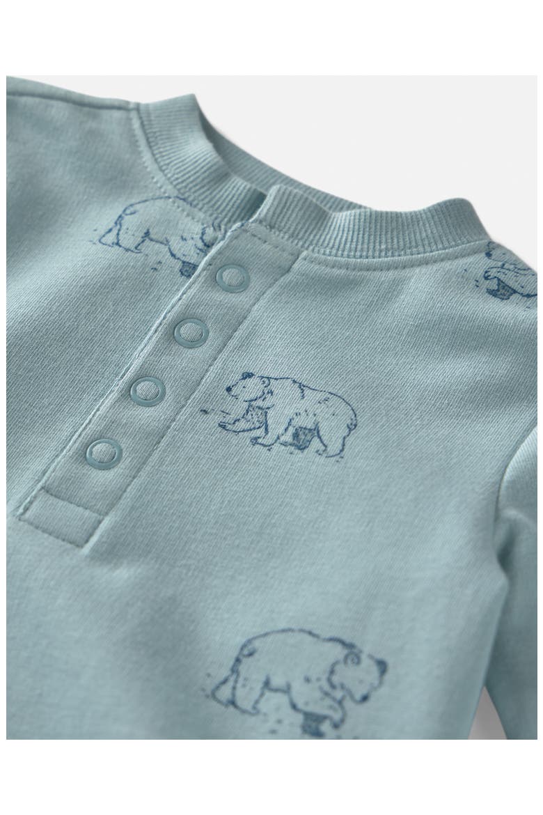Kids' Bear Print Organic Cotton Blend Jumpsuit, Alternate, color, LP BLUE BEAR