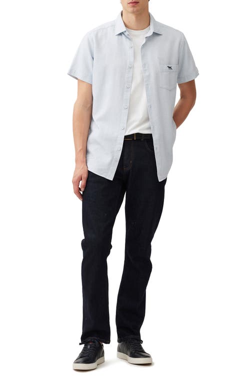 Rodd & Gunn Airtex Short Sleeve Cotton Button-up Shirt In Gray