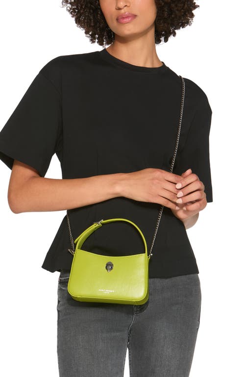Kurt Geiger London Mini Bond Leather Top Handle Bag In Green