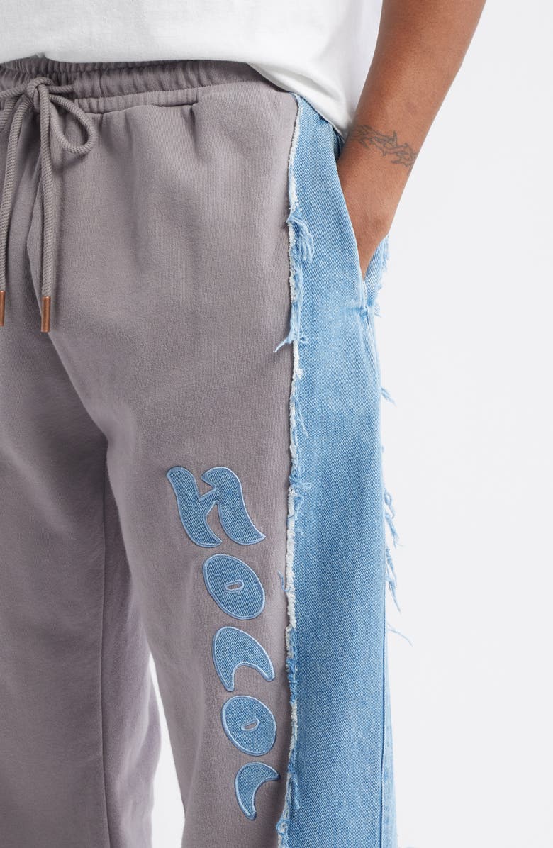 HONOR THE GIFT Mixed Media Sweatpants, Alternate, color, Grey