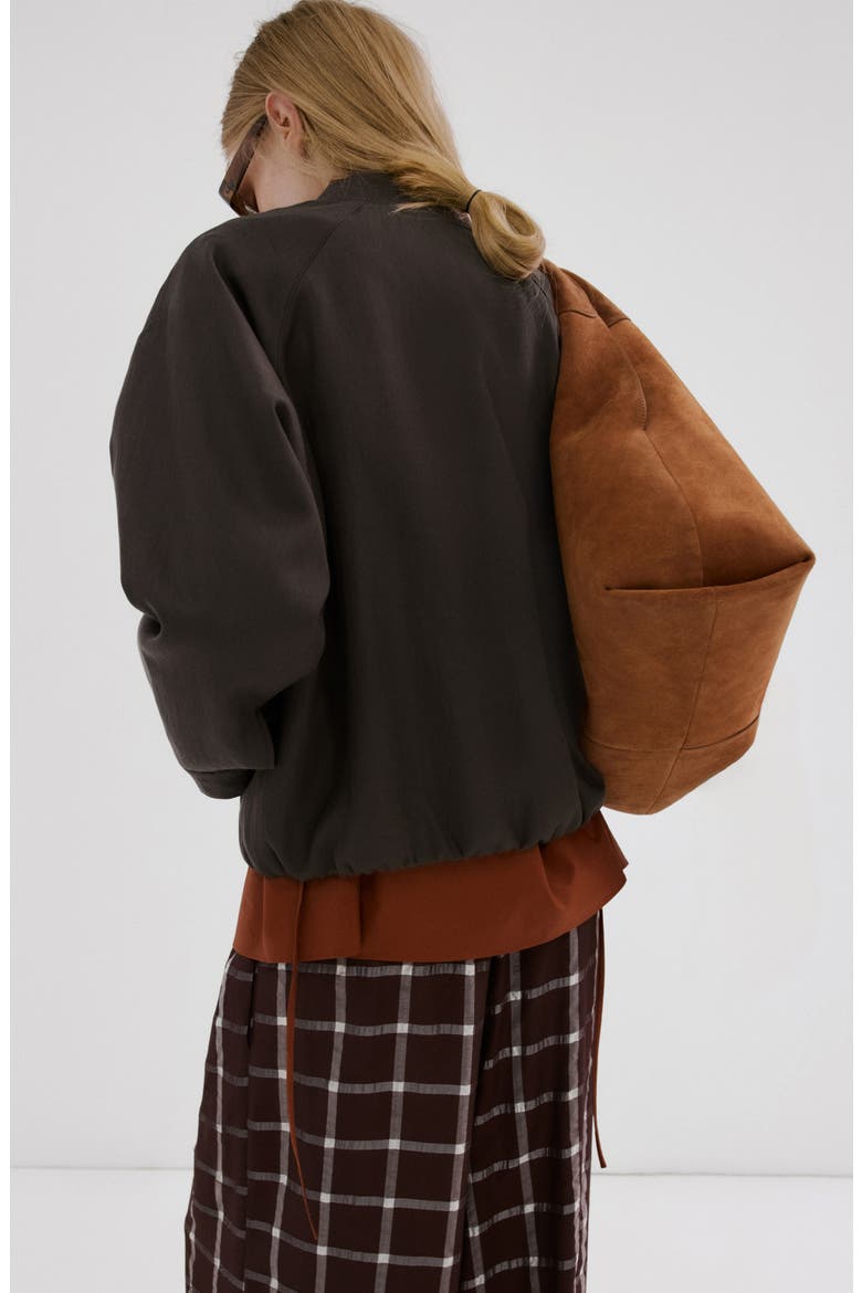 Oversize Bomber Jacket, Alternate, color, PURPLE