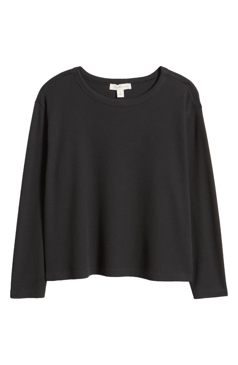 Treasure & Bond Shrunken Crop Boxy Thermal Crewneck Top, Alternate, color,