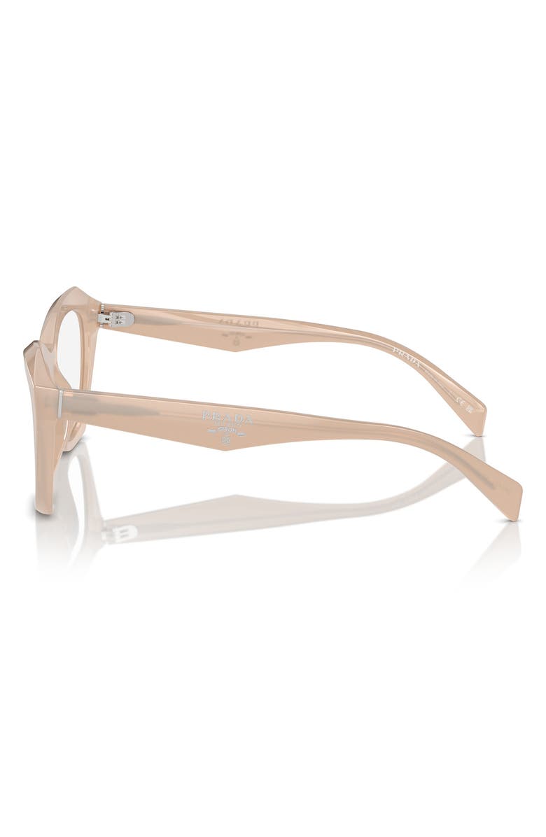 Prada 54mm Butterfly Optical Glasses, Alternate, color, White