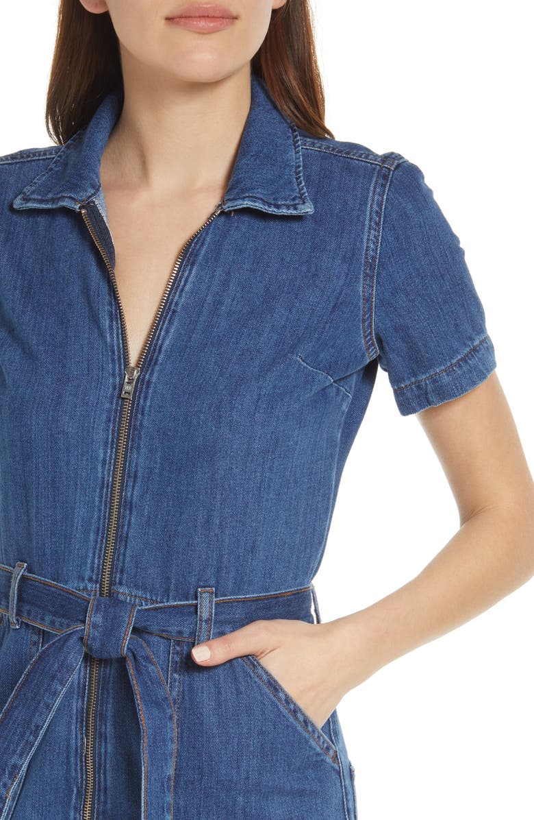 Reformation Cassidy Denim Jumpsuit, Alternate, color,