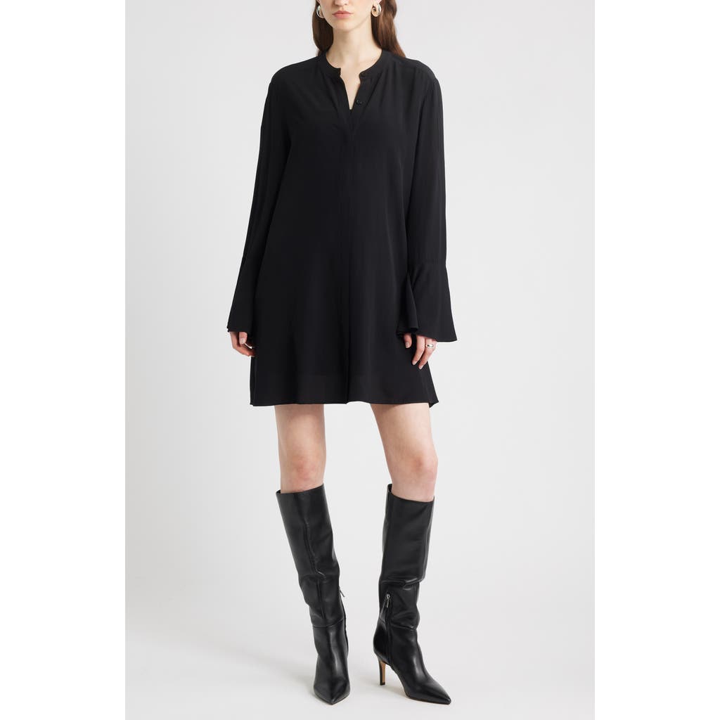 Nordstrom Long Sleeve Minidress In Black