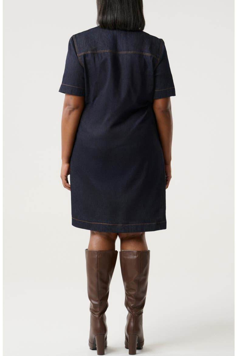 Avia Denim Shirtdress, Alternate, color, INDIGO NOIR