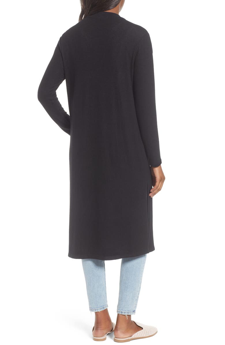 GIBSONLOOK Gibson Long Fleece Open Cardigan, Alternate, color, 