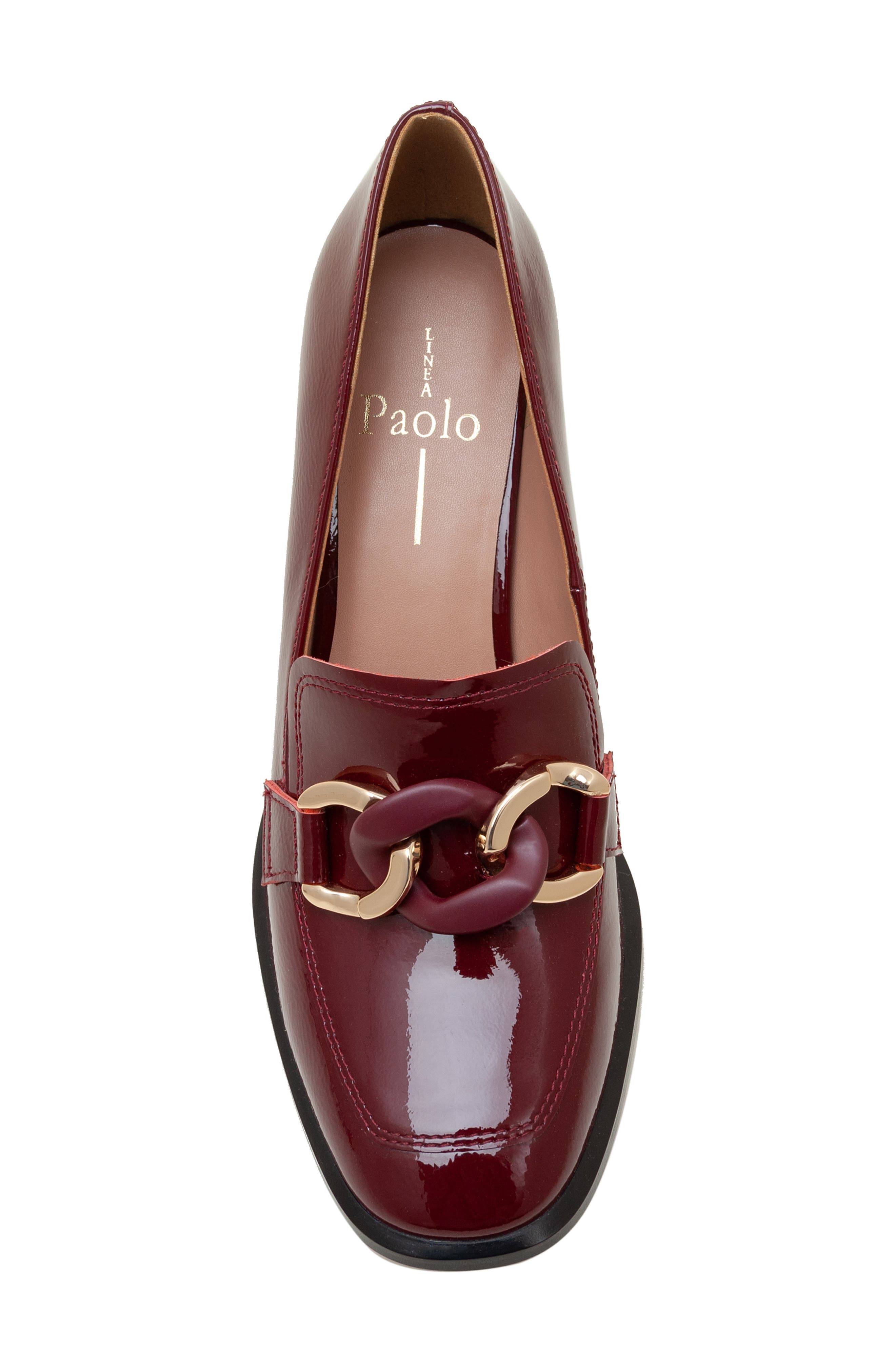 Linea Paolo Cece Block Heel Loafer, Alternate, color, Burgundy