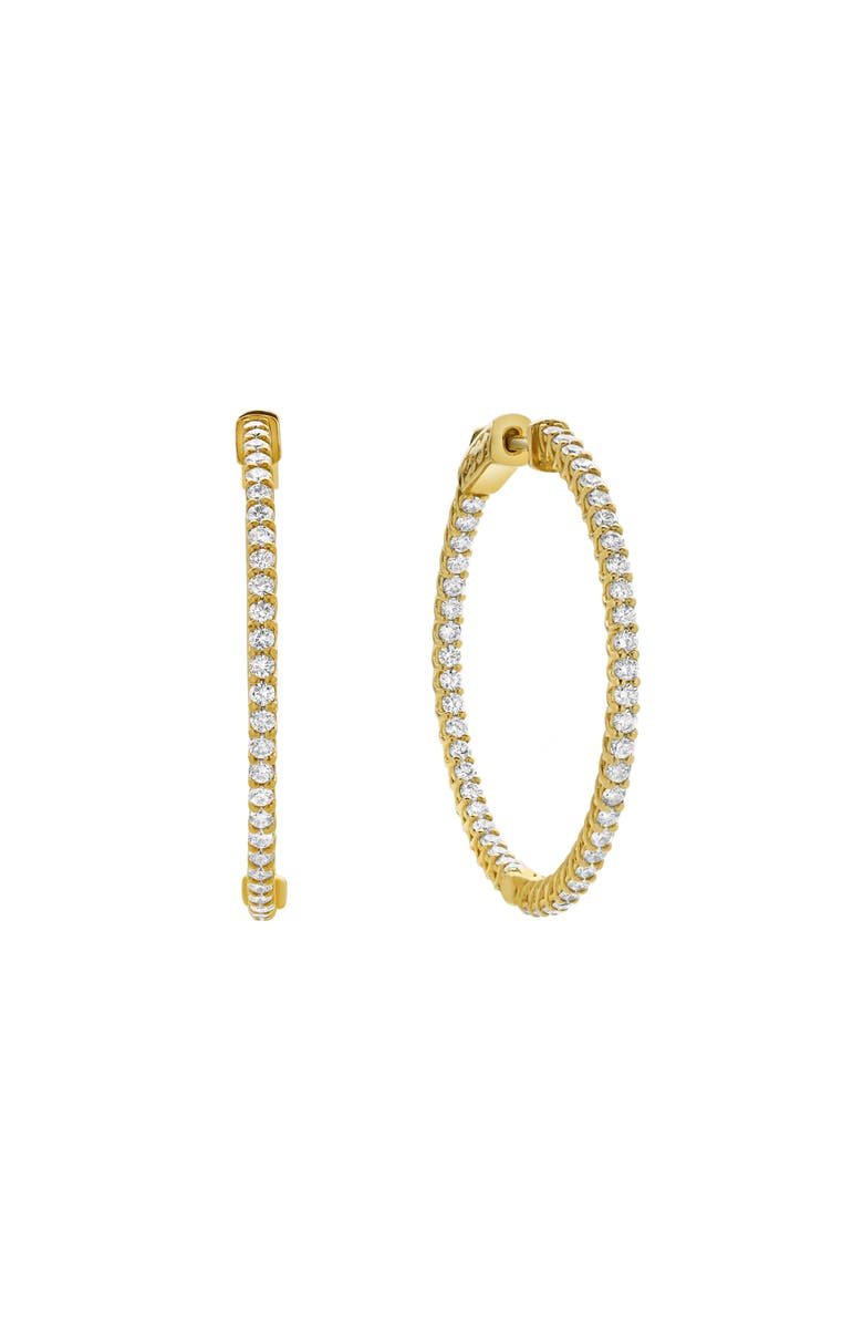 LuvMyJewelry Marcia 14K Yellow Gold Diamond HoopEarrings - 1.9 Cts, Alternate, color, 14K Yellow Gold