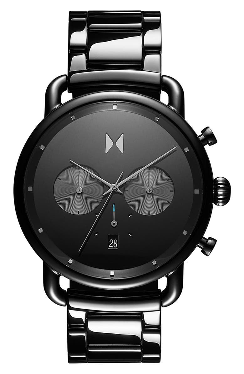 MVMT WATCHES Blacktop II Ceramic Bracelet Watch, 47mm, Main, color, 