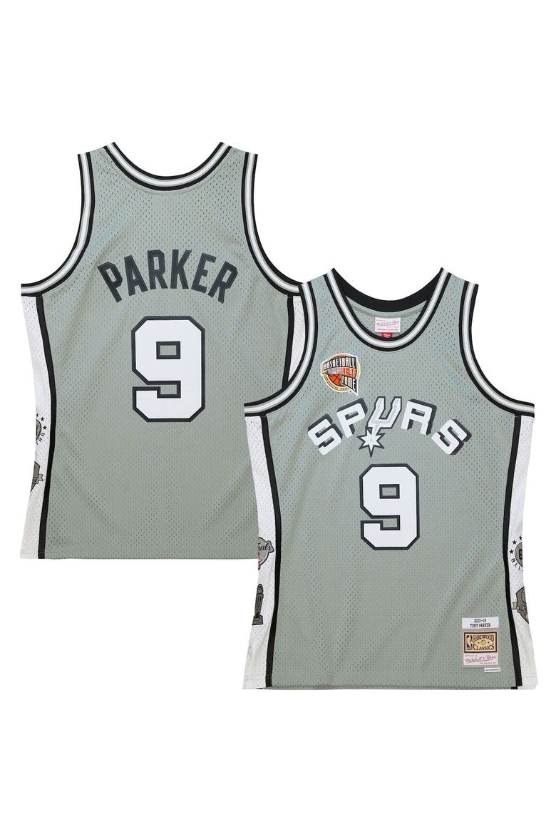 Unisex Mitchell & Ness Tony Parker Gray San Antonio Spurs Hall of Fame Class of 2023 Throwback Swingman Jersey, Alternate, color, Gray