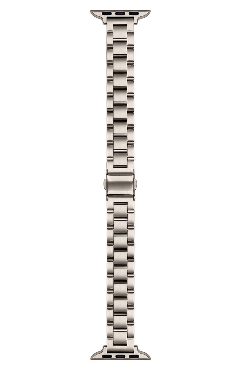 The Posh Tech Sloan Stainless Steel Apple Watch<sup>®</sup> Watchband, Main, color, Gold