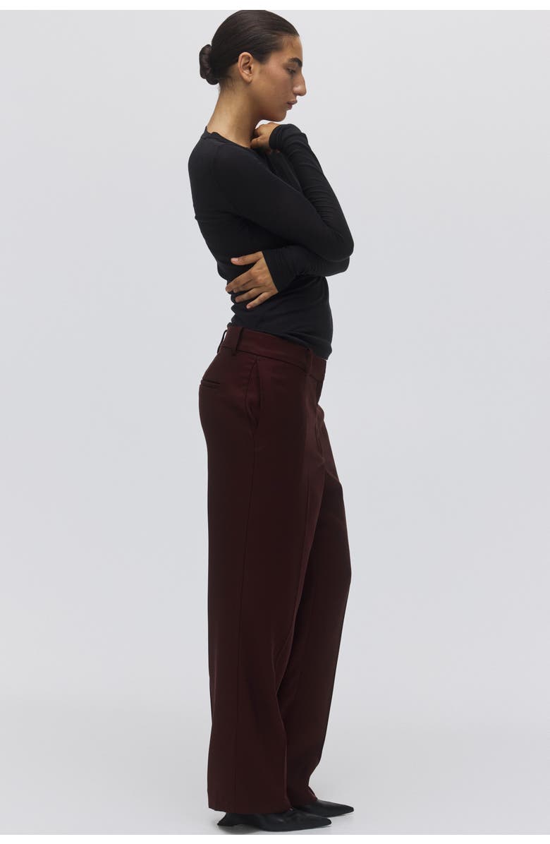 H&M Suit Trousers, Alternate, color, Burgundy