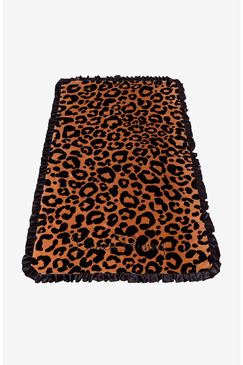 Love Beach Towel, Main, color, Leopard Love