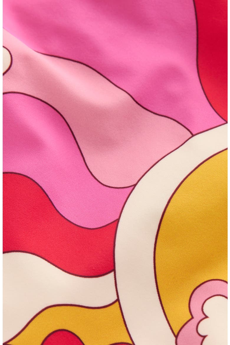 Kids' Printed One-Piece Swimsuit, Alternate, color, CINNAMON RED SIXTIES SUNRISE