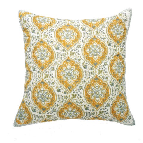 Freddie Ochre Cotton Euro Sham 26" x 26"