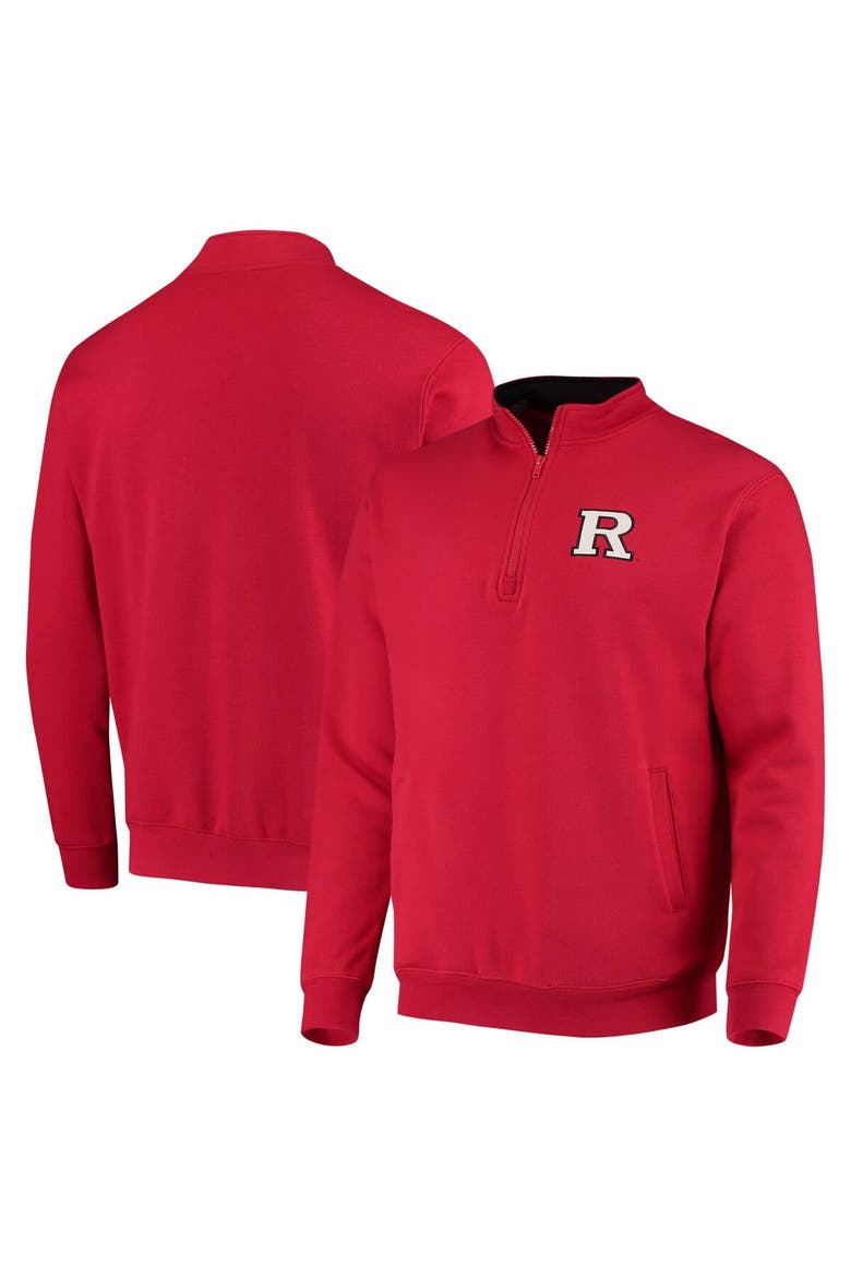 Men's Colosseum Scarlet Rutgers Scarlet Knights Tortugas Logo Quarter-Zip Jacket, Main, color, Scarlet