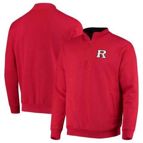 Men's Colosseum Scarlet Rutgers Scarlet Knights Tortugas Logo Quarter-Zip Jacket
