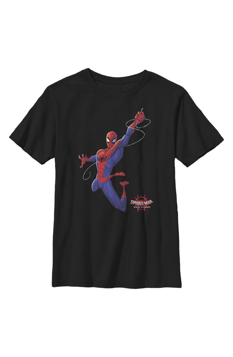 Marvel Boy's Marvel Spider-Man Into the Spider-Verse Classic Swing  Graphic T-Shirt, Main, color, Black