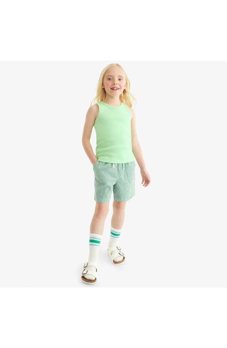 Primary Kids Stretch Chino Short In Boardwalk Stripe, Alternate, color, Sunwashed Teal Union Stripe