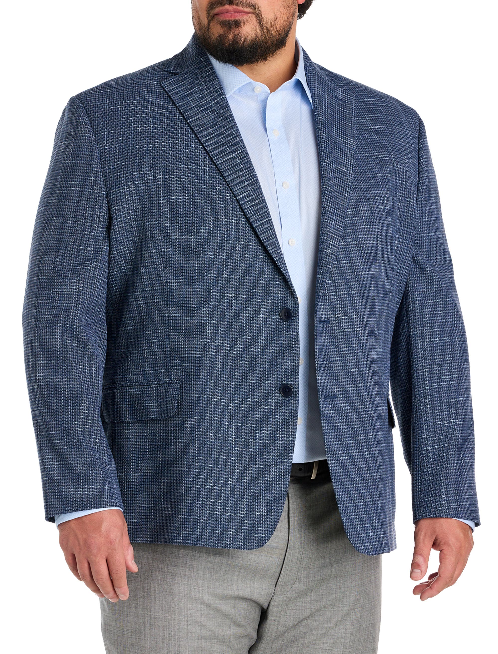 Big & Tall Mini Houndstooth Sport Coat