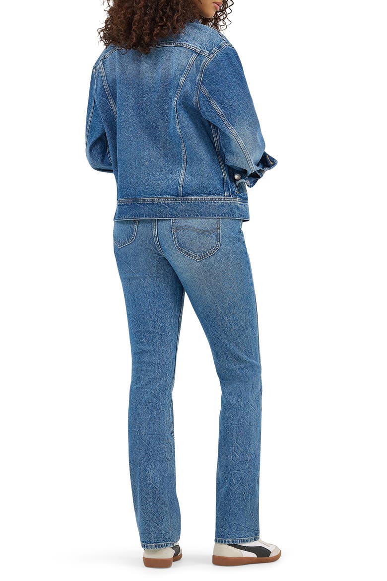 Loose Rider Denim Trucker Jacket, Alternate, color, MID CHAPTER
