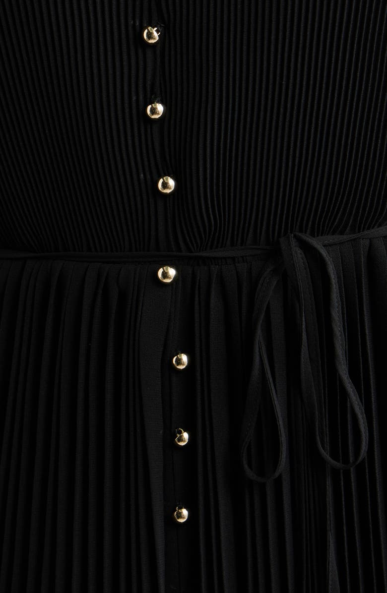 Elie Tahari The Amanda Embroidered Long Sleeve Satin Dress, Alternate, color,