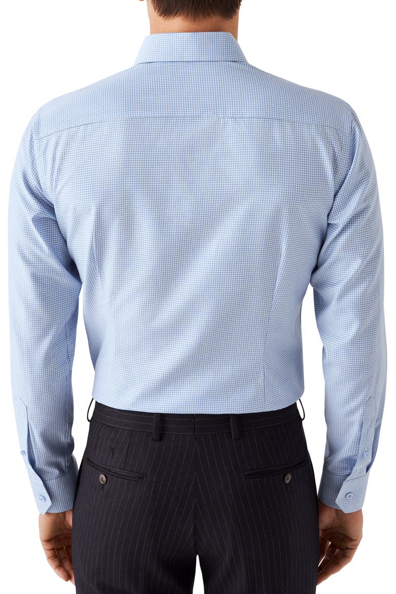 Slim Fit Check Stretch Cotton & Lyocell Shirt, Alternate, color, LT/ PASTEL BLUE