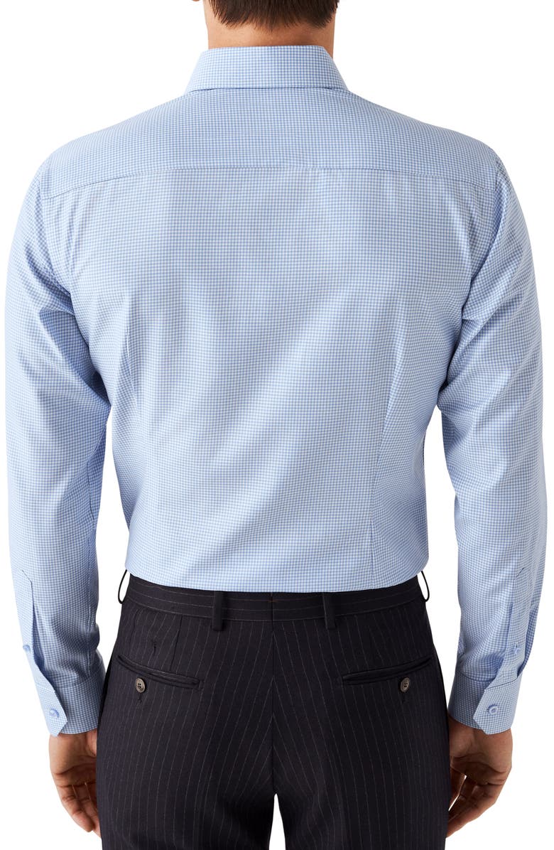 Eton Slim Fit Check Stretch Cotton & Lyocell Shirt, Alternate, color, Lt/ Pastel Blue