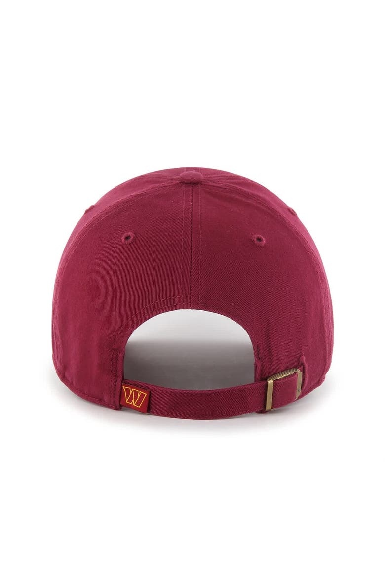 Men's '47  Burgundy Washington Commanders Cleanup Adjustable Hat, Alternate, color, Burgundy