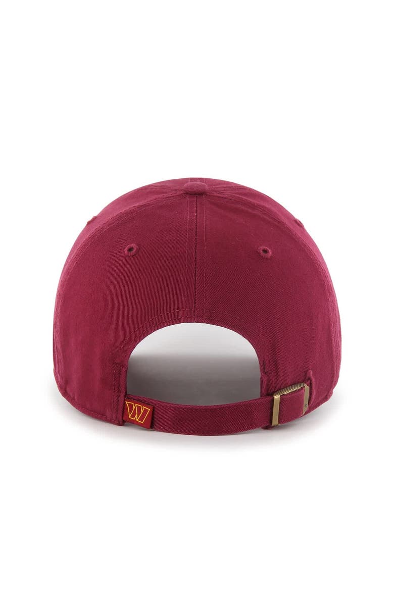 '47 Men's '47  Burgundy Washington Commanders Cleanup Adjustable Hat, Alternate, color, Burgundy