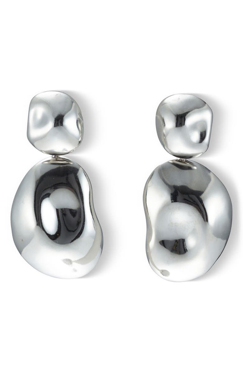 LELET NY Zoe Clip-On Drop Earrings, Alternate, color, Rhodium