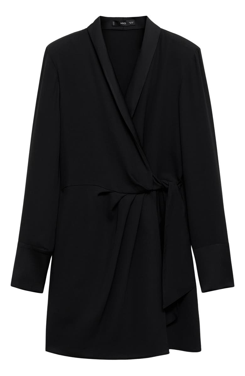 MANGO Long Sleeve Wrap Dress, Alternate, color,