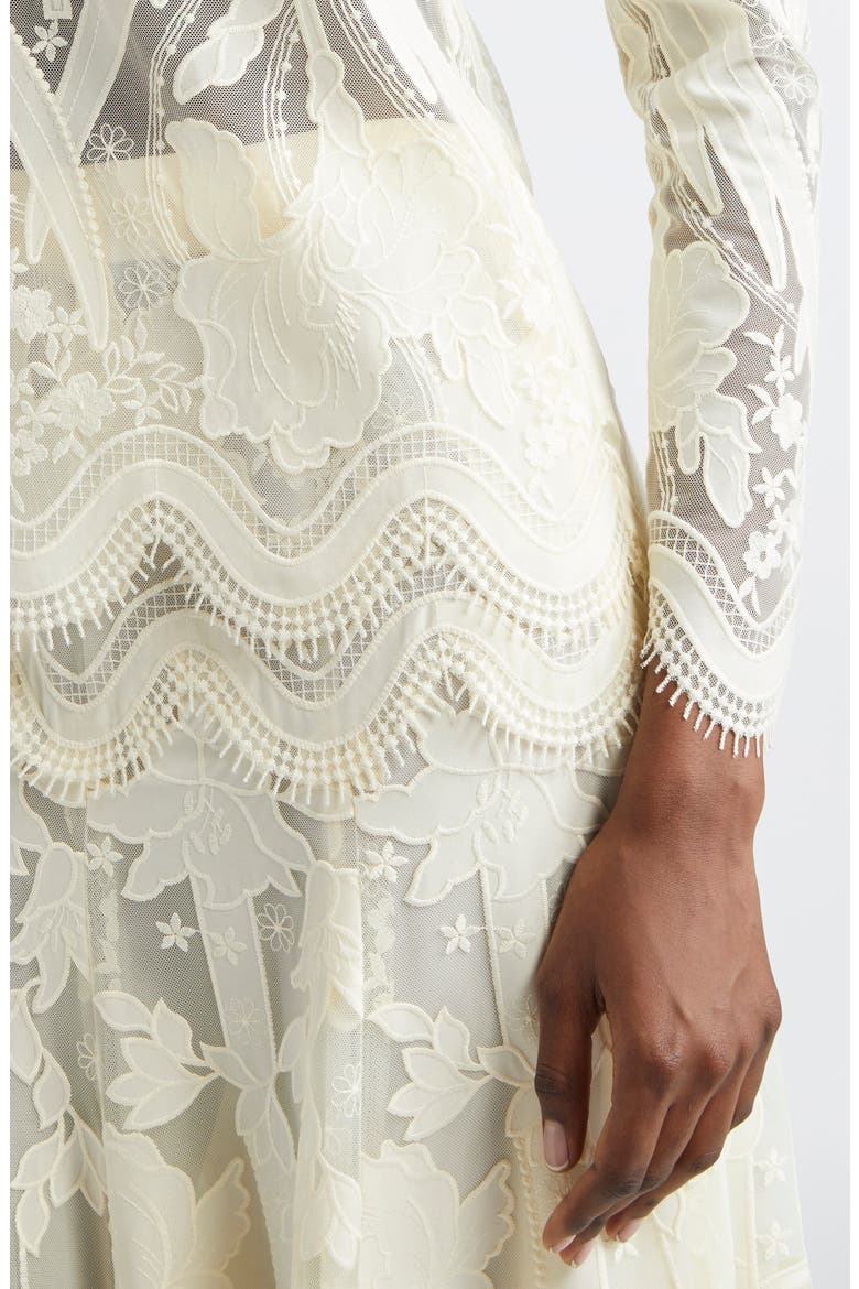 Floral Lace Top, Alternate, color, CREAM