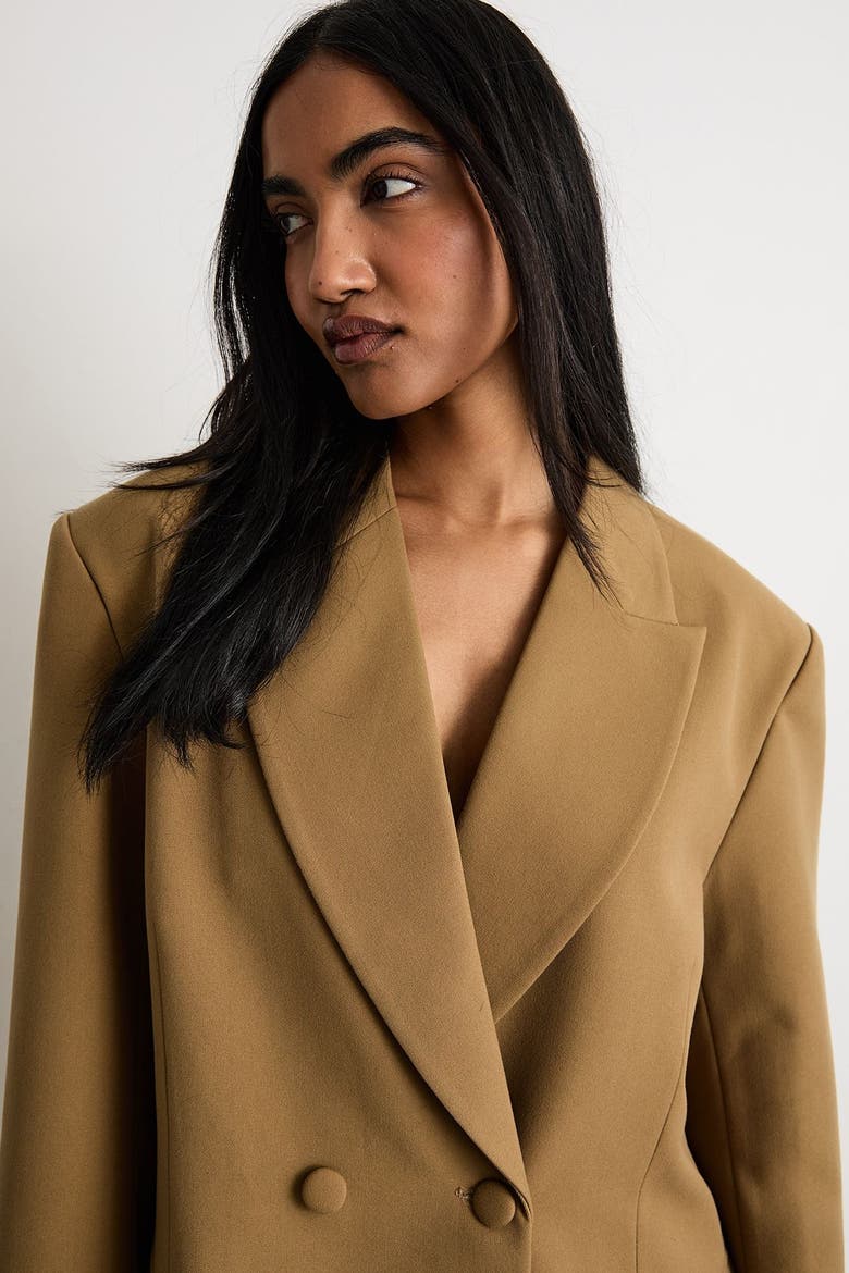 The Premium Oversized Tailored Blazer, Alternate, color, Beige
